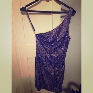 Bebe one strap mid-day purple dress XXS!